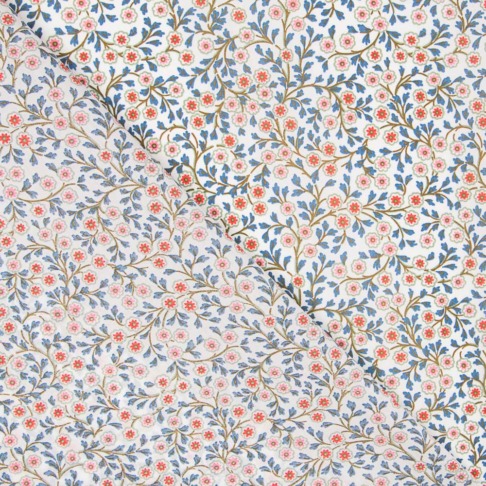 Coton Liberty London Romantic Gris - Ribes y Casals