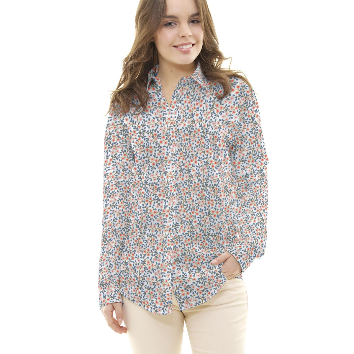 Coton Liberty London Romantic Gris - Ribes y Casals