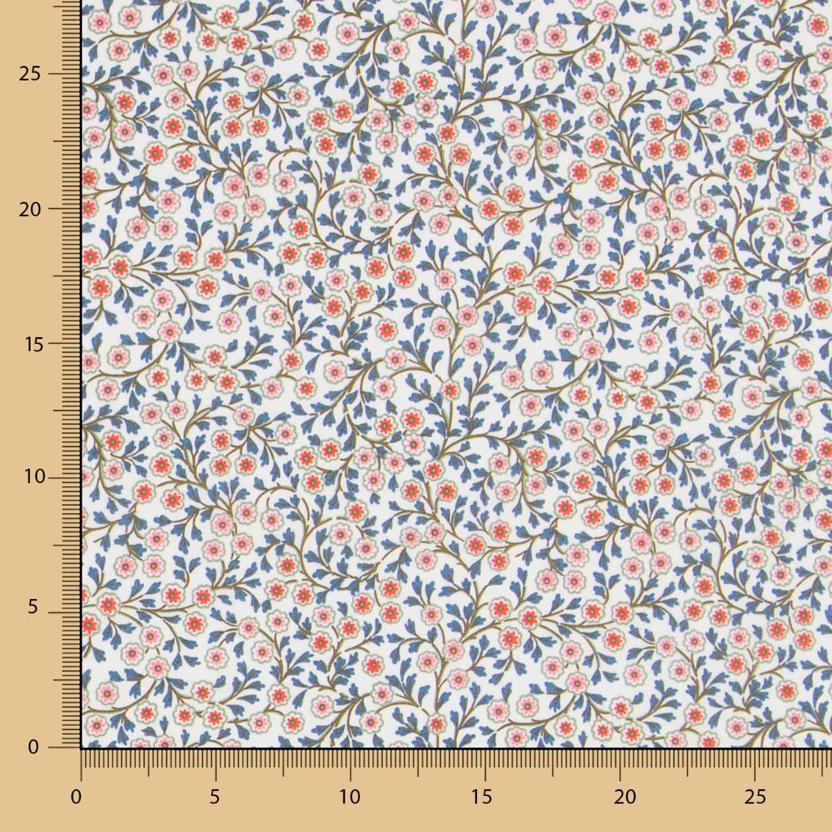 Coton Liberty London Romantic Gris - Ribes y Casals