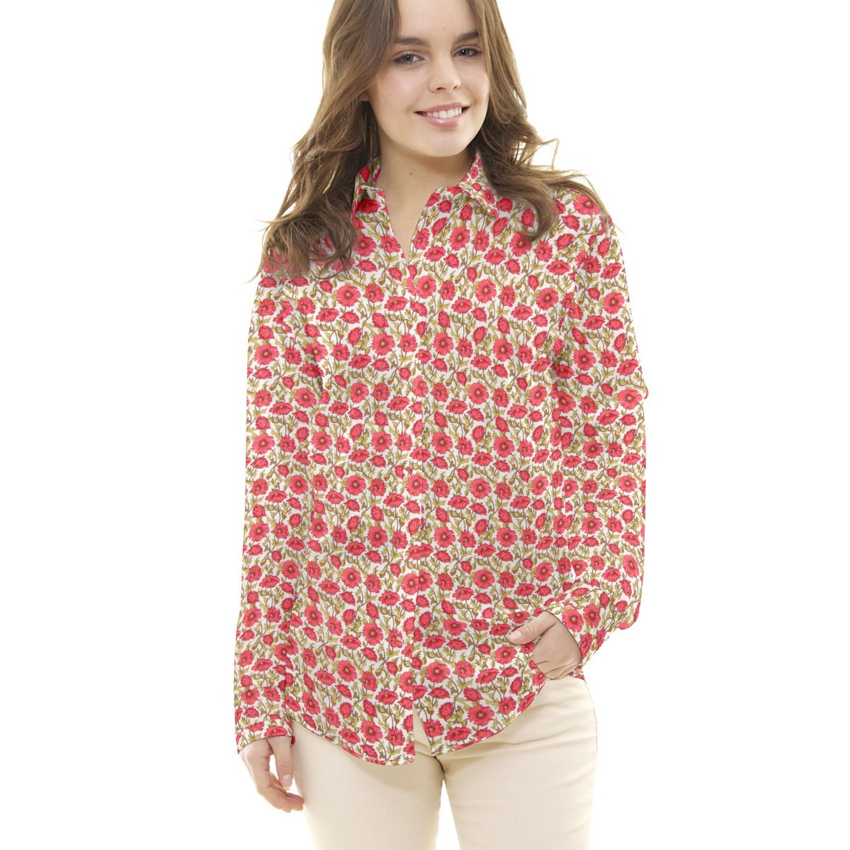 Liberty Coton Roses Rouge - Ribes y Casals