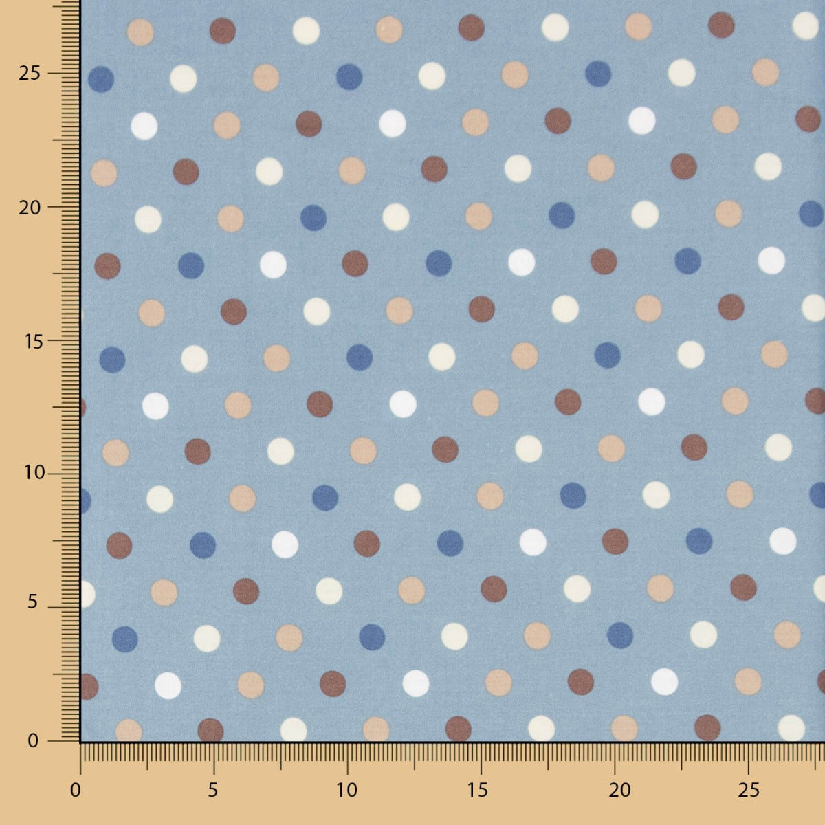 Popeline de coton Pois Bleu Denim - Ribes y Casals