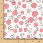 Popeline Coton Fleurs Japon Rose Koi - Ribes y Casals