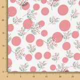 Popeline Coton Fleurs Japon Rose Koi - Ribes y Casals