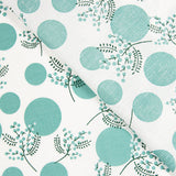 Popeline Coton Fleurs Japon Vert Koi - Ribes y Casals