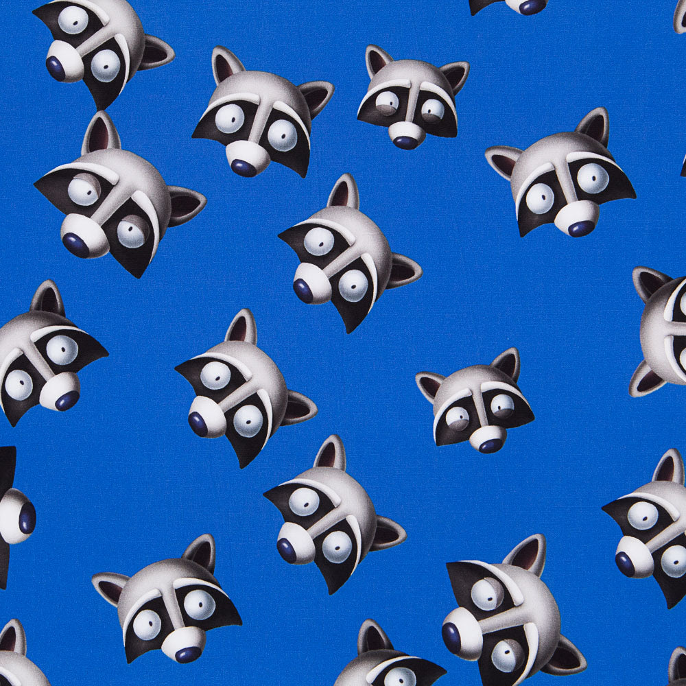 Popeline Coton Ratonlaveur Bleu - Ribes y Casals