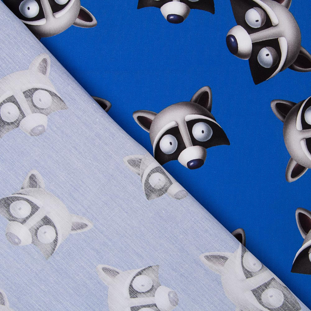 Popeline Coton Ratonlaveur Bleu - Ribes y Casals