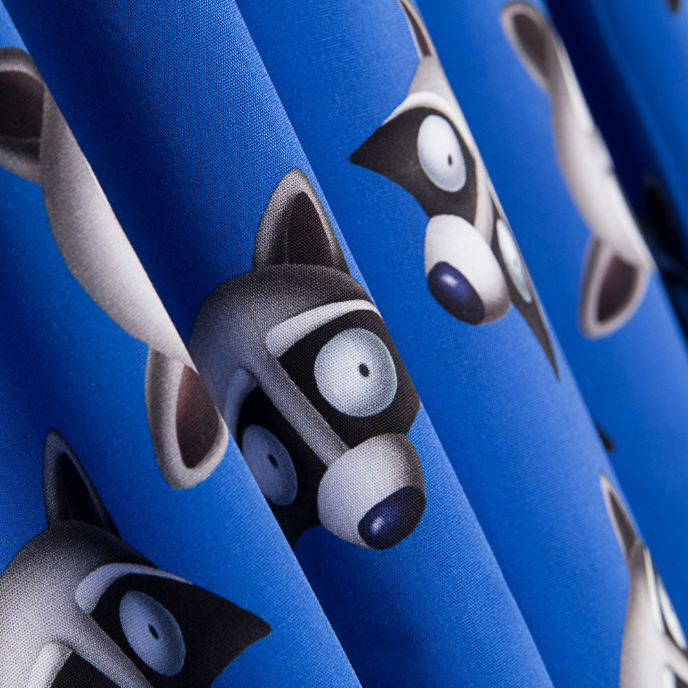 Popeline Coton Ratonlaveur Bleu - Ribes y Casals