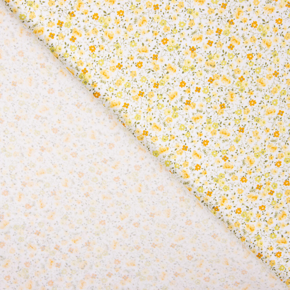 Popeline Coton Bio Iris Jaune - Ribes y Casals