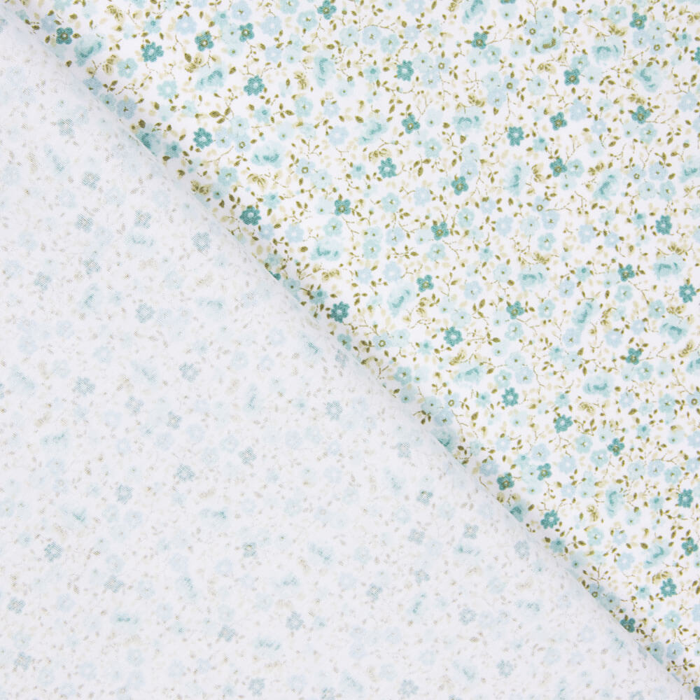 Popeline de Coton Bio Iris Vert Doux - Ribes y Casals