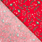 Algodón Muérdago Dorado Rojo - Ribes y Casals