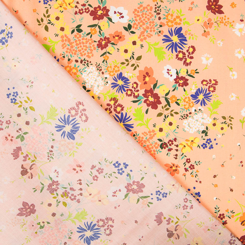 Coton Multi Jardin Saumon - Ribes y Casals