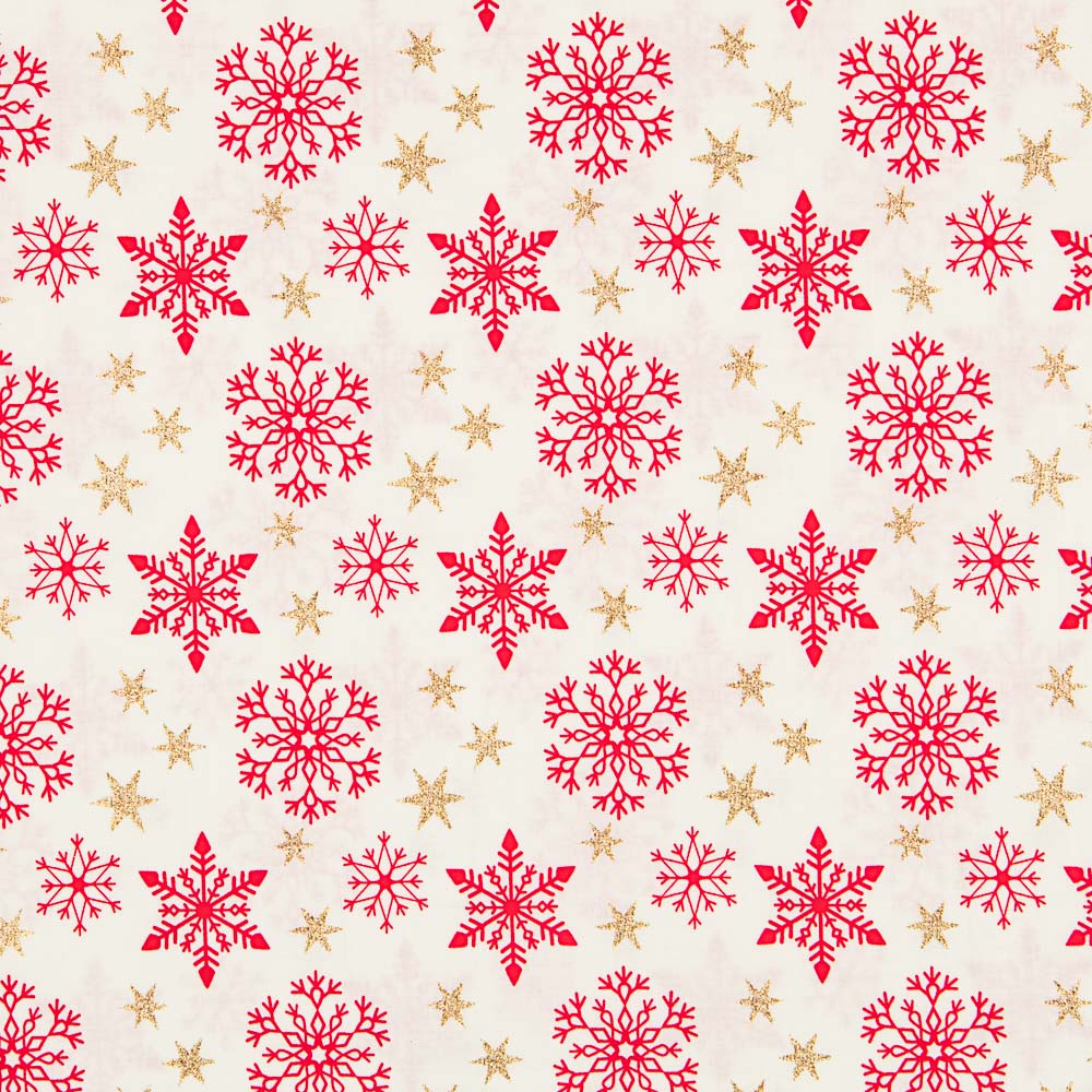 Coton Noël Doré Étoiles Écru - Ribes y Casals