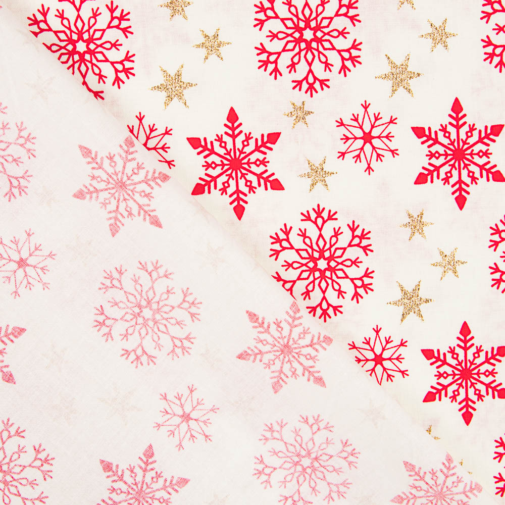 Coton Noël Doré Étoiles Écru - Ribes y Casals