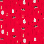 Coton Noël Traîneaux Rouge - Ribes y Casals