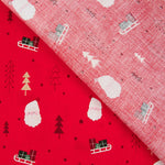 Coton Noël Traîneaux Rouge - Ribes y Casals