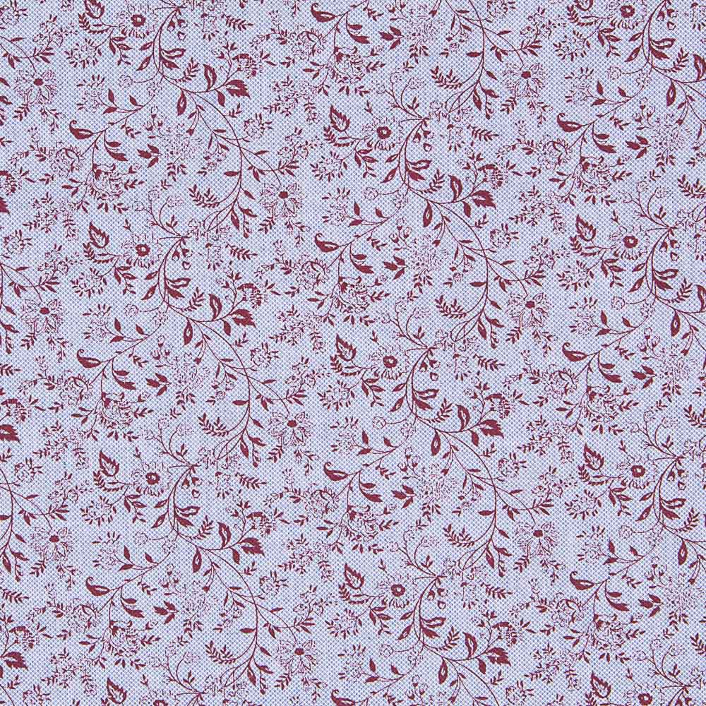 Coton Oxford Floral Grenat - Ribes y Casals