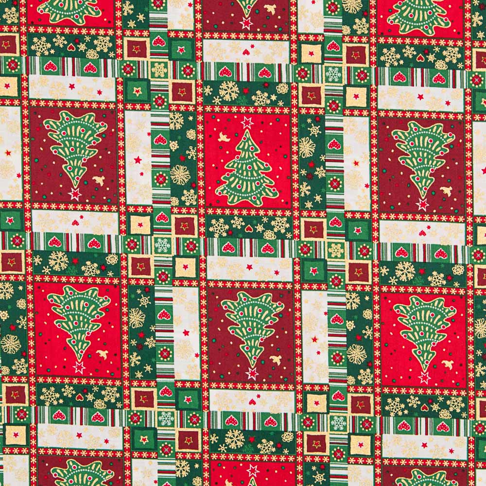 Coton Patch Sapin Noël - Ribes y Casals