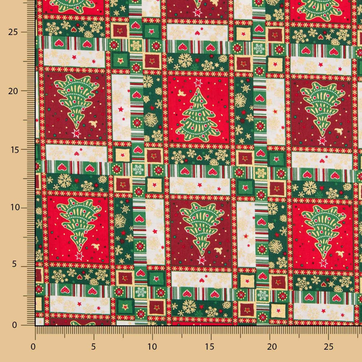 Coton Patch Sapin Noël - Ribes y Casals