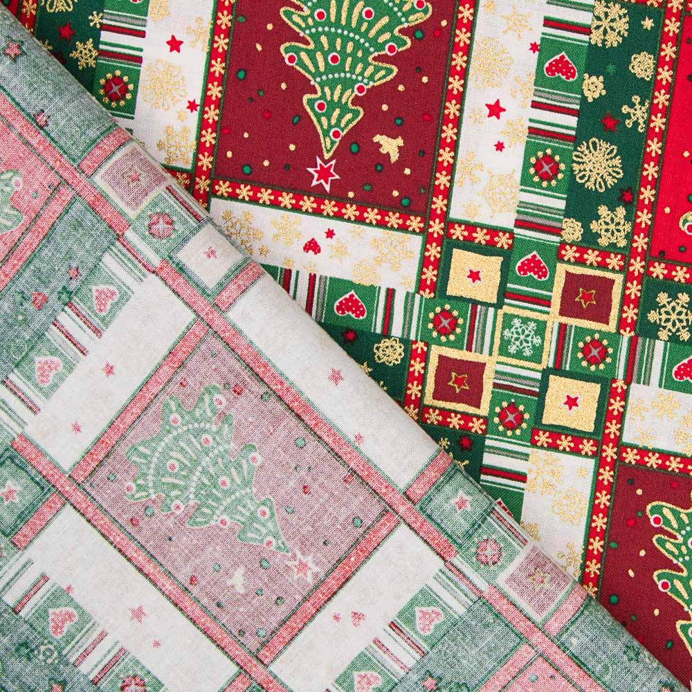 Coton Patch Sapin Noël - Ribes y Casals