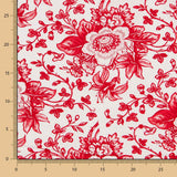 Coton Patchwork Lily Bouquet Rouge - Ribes y Casals