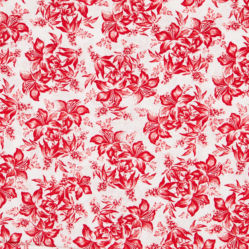 Coton Patchwork Lily Rouge - Ribes y Casals