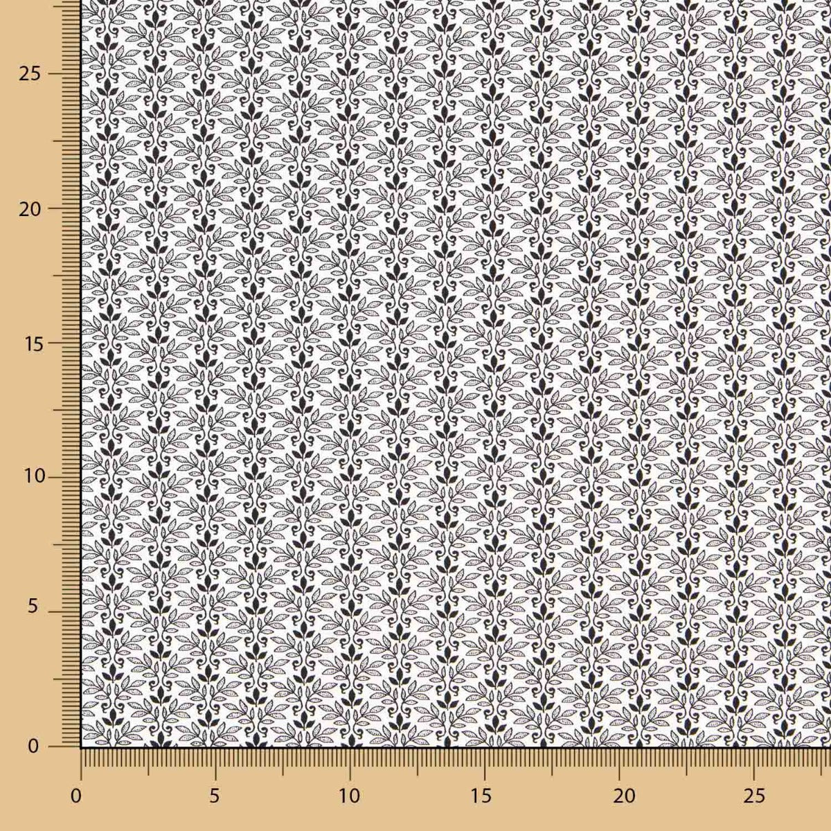 Coton Patchwork 3 Feuilles Noir - Ribes y Casals