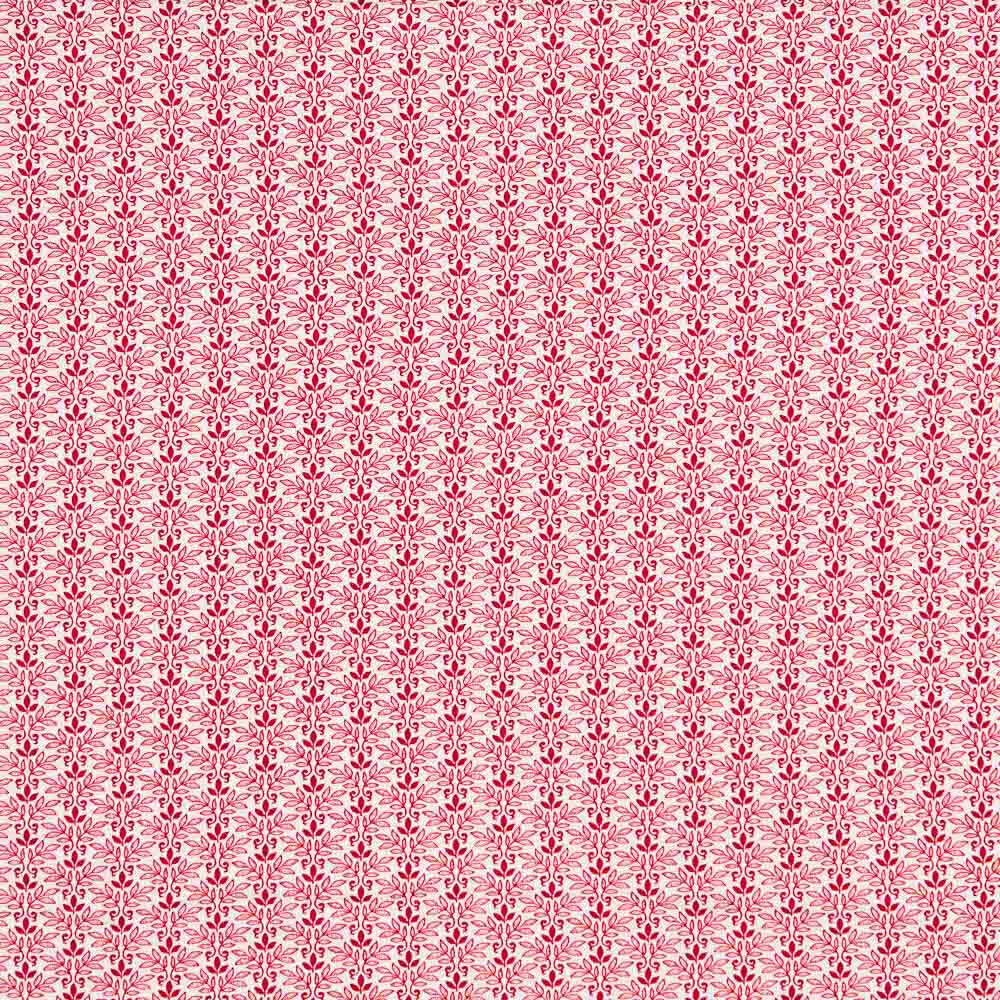 Coton Patchwork 3 Feuilles Rouge - Ribes y Casals