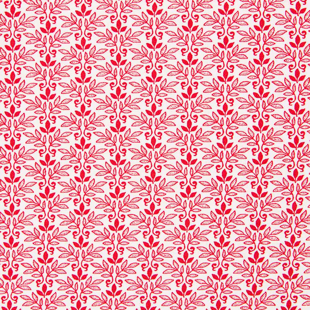 Coton Patchwork 3 Feuilles Rouge - Ribes y Casals