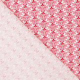Coton Patchwork 3 Feuilles Rouge - Ribes y Casals