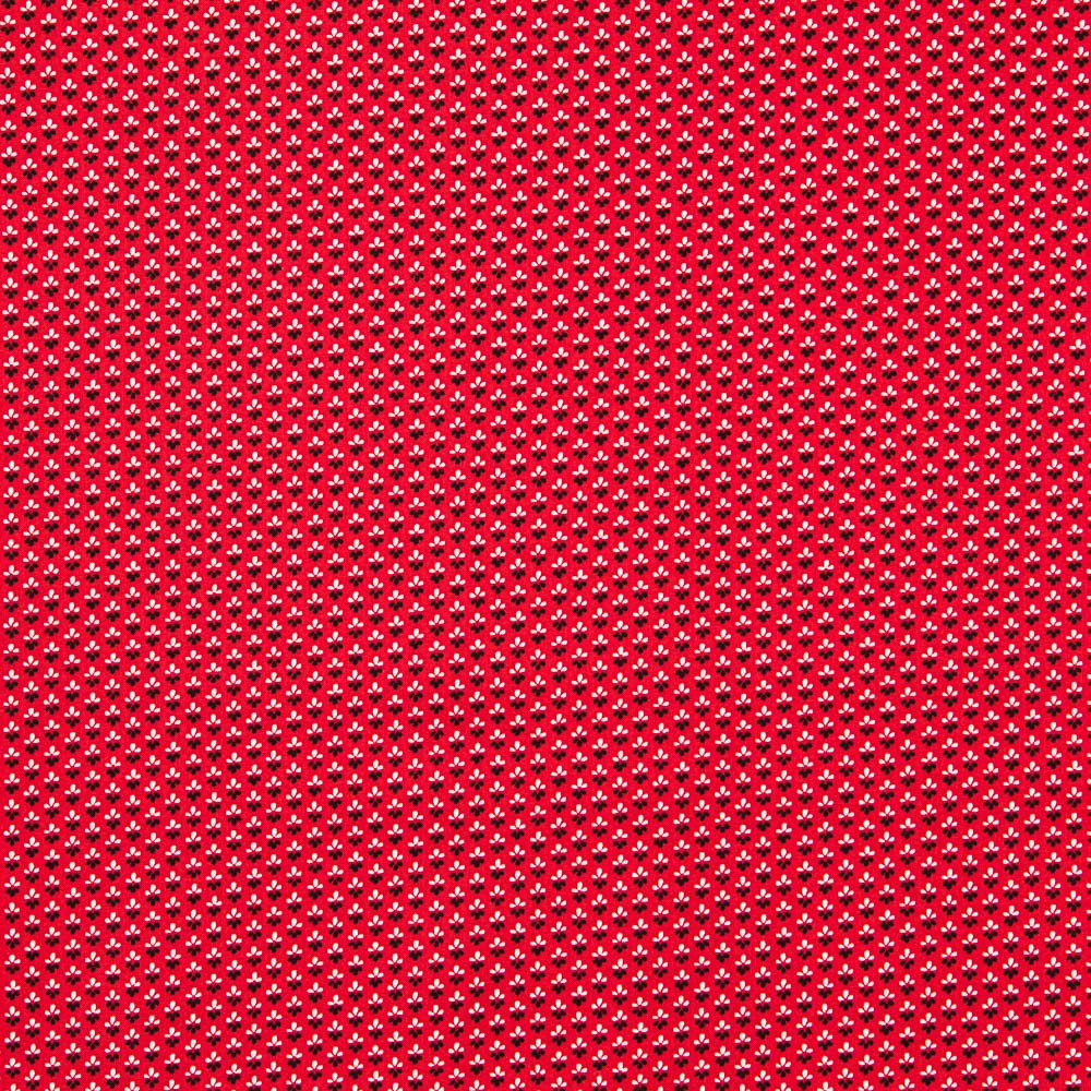 Coton Patchwork Tulipes Rouge - Ribes y Casals