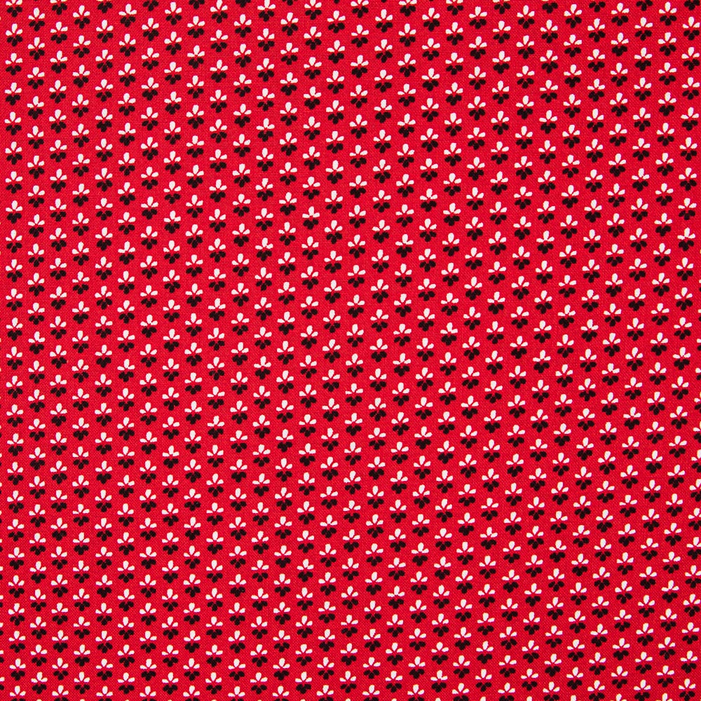 Coton Patchwork Tulipes Rouge - Ribes y Casals