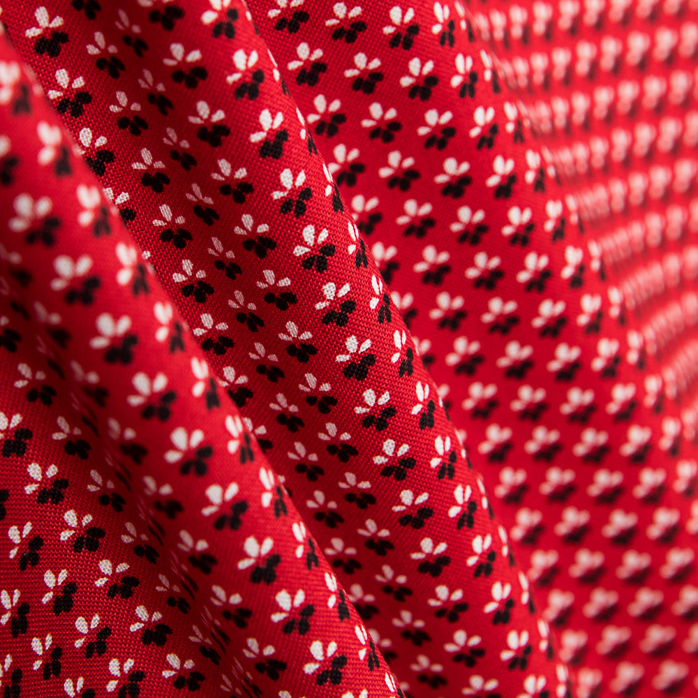 Coton Patchwork Tulipes Rouge - Ribes y Casals