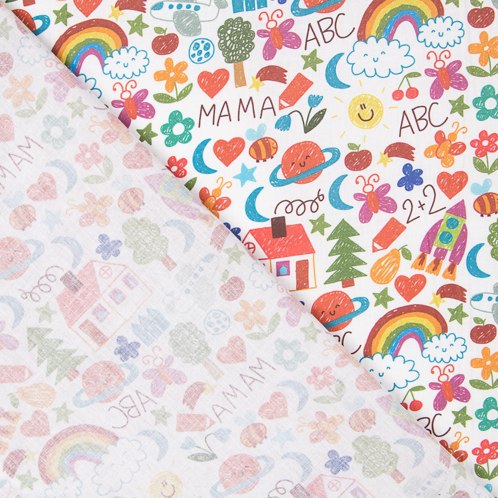 Coton Popeline Enfant ABC - Ribes y Casals