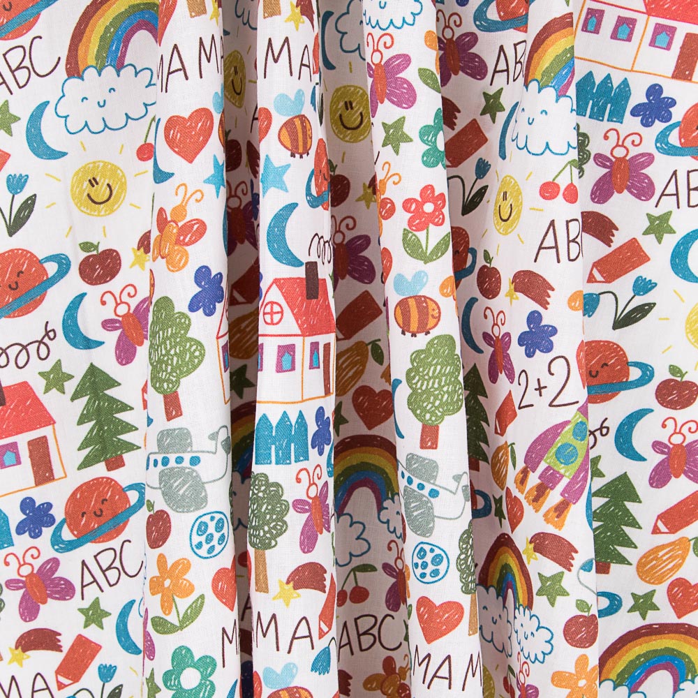 Coton Popeline Enfant ABC - Ribes y Casals