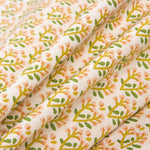 Popeline de Coton Plantes Blanc - Ribes y Casals