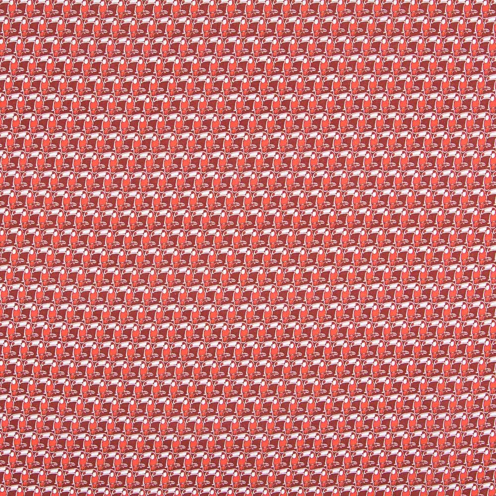 Coton Popeline Toucan Rouge - Ribes y Casals