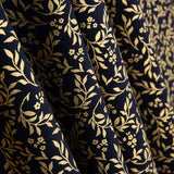 Popeline de Coton Branches Dorées Marine - Ribes y Casals