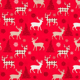 Rerraille Algodón Renos Rojo 80x140cm - Ribes y Casals