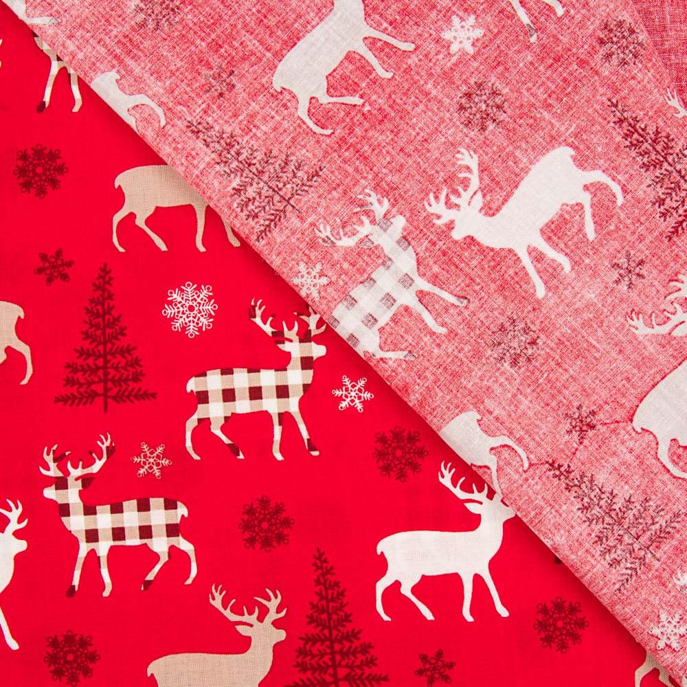 Coton Cerf Noël Alpes Rouge - Ribes y Casals