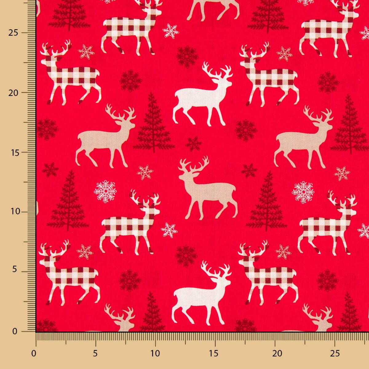 Coton Cerf Noël Alpes Rouge - Ribes y Casals