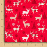 Rerraille Algodón Renos Rojo 80x140cm - Ribes y Casals