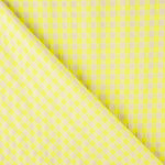 Coton Seersucker à Carreaux Lime - Ribes y Casals