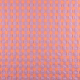 Coton Seersucker Check Maxi Orange/Mauve - Ribes y Casals