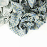 Coton Seersucker Medium Check Bleu/Vert - Ribes y Casals