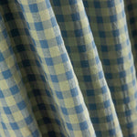 Coton Seersucker Medium Check Bleu/Vert - Ribes y Casals
