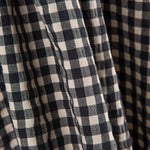 Seersucker de coton à carreaux moyens noir et blanc - Ribes y Casals