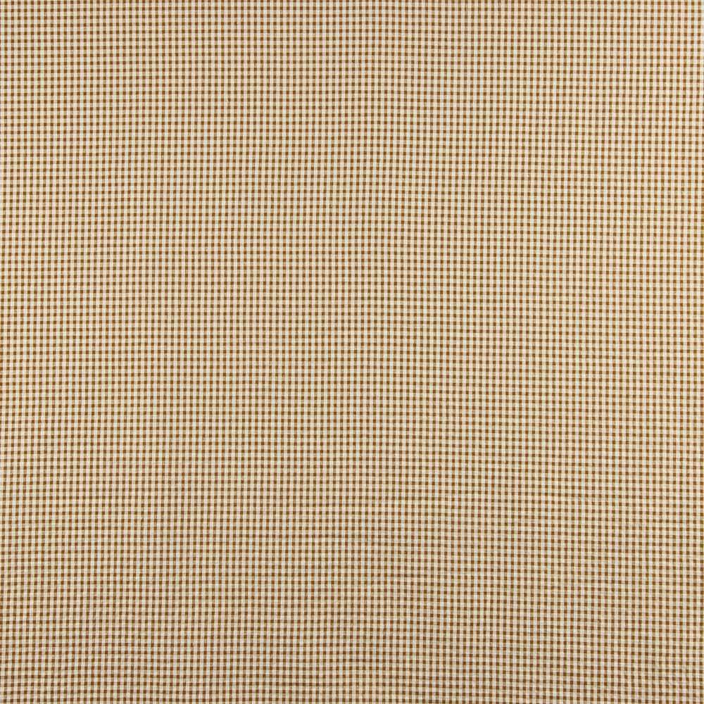 Coton Seersucker Check Mini Marron - Ribes y Casals