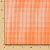 Coton Seersucker Mini Carreaux Orange Fluo - Ribes y Casals