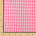 Coton Seersucker Mini Carreaux Rose Fluo - Ribes y Casals