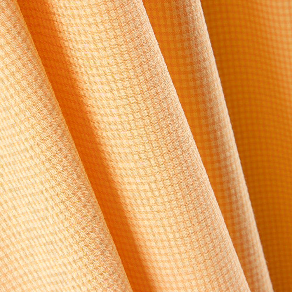 Coton Seersucker Mini Carreaux Vanille - Ribes y Casals